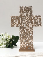 Recuerdos de primera comunión y bautizo - Oración del Padre Nuestro oro