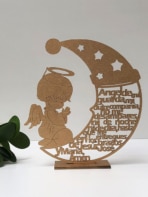 Recuerdos de primera comunión y bautizo - ANGEL CON LUNA – ORO