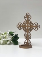 Recuerdos de primera comunión y bautizo - Cruz Circular Roma Oro