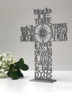 Recuerdos de primera comunión y bautizo - ORACIÓN QUE NADA TE TURBE PLATA